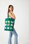 Ays Home Green Butterfly Cloth Beach Shopping Shoulder Bag - 2