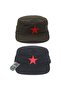 Unisex Castro Hat Cap Khaki Black Star Embroidered Set