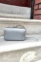 Platinum Satin Evening Dress Portfolio Box Bag
