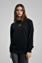 Mbey Minimal Embroidered Casual Cut Sweatshirt
