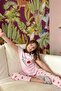 Watermelon Printed Short Sleeve Girls Pajama Set - 2