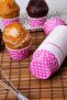 Pink Polka Dot 50-Piece Cake Mold, 7x3.5 mm Muffin Mold that Does Not Disintegrate in the Oven, Cupcake Stand Capsule - 4