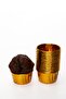 Gold Shiny Coating 25-Piece Cake Mold 6.5x4 cm Golden Yellow Muffin Cupcake Capsule - 5