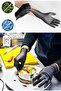 20 Pieces Multi-Purpose Nail Art Studio Food-Safe Black Pure Nitrile Powder-Free Gloves - 6