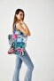 Ays Home Flower Zebra Pattern Cloth Shopping Beach Shoulder Bag - 2