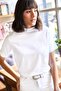 Women's White Half Turtleneck Soft Textured Knitted T-Shirt TSH-19000610 - 3