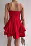 Adjustable Thin Strap Skirt Floor Detail Red Dress Red Engagement Dress 102 - 4