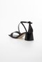 Women's Short Heeled Evening Dress Shoes Black - 5