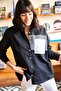 Women's Black Oversize Woven Shirt with Pocket Detail GML-19000978 - 3