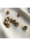 10 mm Gold Color Silvery Wooden Beads (50 Pieces) - 2