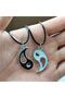 2 Pieces Ying Yang Balance Necklace Lover Friendship Best Friends Necklace - 2