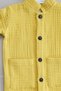 Baby Boy & Girl Saffron Color Muslin Jumpsuit - 2