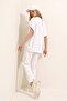 Women's White Crew Neck Comfortable Fit Tracksuit Set ALC-X5885 - 6
