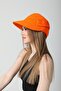 Orange Lux Cotton Fabric Visor Women's Hat - 4
