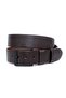 Genuine Buffalo Leather Men's Denim Belt with Brown Buckle 4.5 Cm - 2