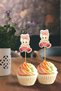 Baby Girl Written Welcome Baby Themed Pink Toothpick Ornament 10 Pieces - 2