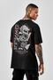 Unisex Black Osaka Japan Printed Oversize Tshirt