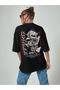 Unisex Black Osaka Japan Printed Oversize Tshirt - 3