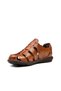 Daily Men's Genuine Leather Tan Classic Slippers Sandals Shoes 108 - 2