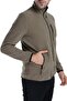 Men's Full Zipper 3-Pocket Light Khaki Outdoor Fleece Jacket - 3