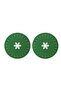 Green Felt New Year Themed 2-Piece American Service and Supla Set - 2