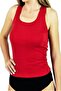 Women's White Ribbed Wide Strap Undershirt, Pack of 6 - 3