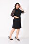 Dress with Chiffon Sleeve and Pocket Detail on the Front - 2