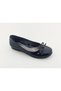 Girl's Black Patent Leather Ballerina Shoes