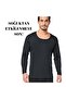 Men's Black Thermal Suit Underwear Bottom Top Long Sleeve - 6