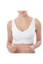 Women's White Enhancing and Firming Seamless, Underwire-Free, Buckle-Free Bra