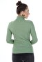 Hair Braided Turtleneck Knitwear Sweater - Mint Green - 7