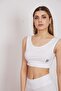Women's White Basic Crop Undershirt