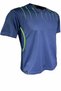 Men's Navy Blue Neon Green Printed Casual Fitness Sports Running T-Shirt