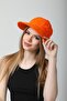 Orange Lux Cotton Fabric Visor Women's Hat