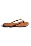 Women's Heelless Tan Color Flip Flops - 3