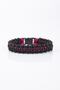 Burgundy-black Paracord Survival Bracelet