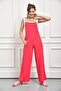 Women's Black Pocket Strap Casual Flowy Jumpsuit - 5