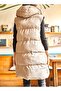 Women's Reversible Long Hooded Sleeveless Puffer Vest - 6