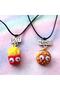 Hamburger French Fries Friendship Best Friends Necklace