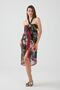 Ays Home Tropical Pattern Claret Red Pareo Beach Dress - 3