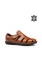 Daily Men's Genuine Leather Tan Classic Slippers Sandals Shoes 108