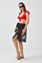 Ays Home Black Cat Patterned Skirt Beachwear - 4
