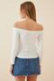 Women's White Gathered Collar Crop Knitted Blouse AH00105 - 4