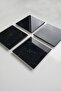 Glass Coaster| Set of 4 Black Marble Look| 10cm X 10cm