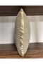 Cream/leopard Gold Foil in the Middle Flat Tape Throw Pillow Cover - 2