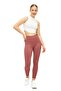 High Waist Ribbed Leggings / Ribbed Dusty Rose Leggings