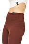 High Waist Ribbed Tights / Ribbed Brown Leggings - 4
