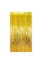 Metalized Background Tasseled Door Curtain Gold