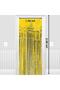 Metalized Background Tasseled Door Curtain Gold - 2