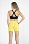 Women's Yellow Medium Length Quick Drying Swimsuit Swim Shorts with Two Side Pockets - 5
